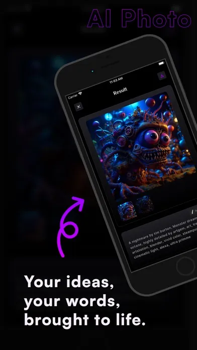 Tangkapan skrin AI Photo Creator