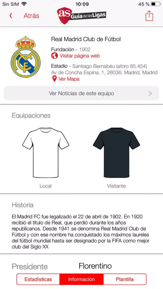 AS Guía de las Ligas سکرین شاٹس