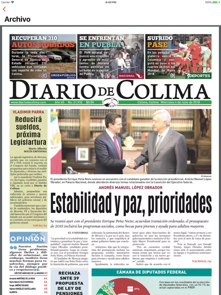 Diario De Colima iPad  Screenshots