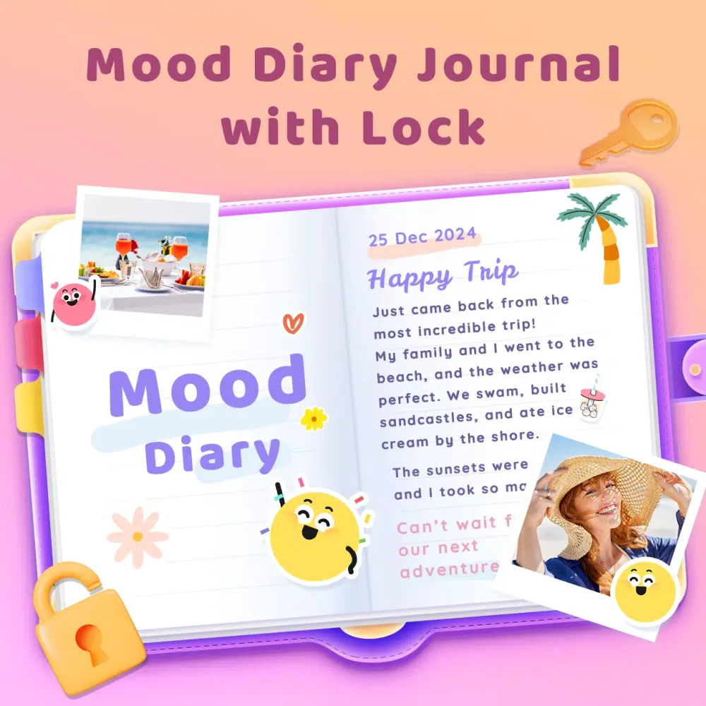 My Diary With Lock: Mood Diary Screenshots