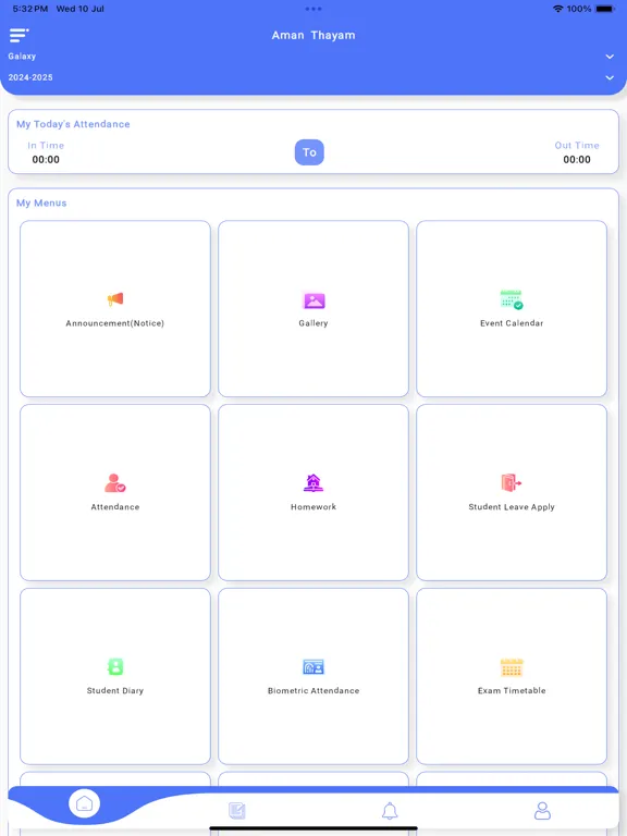 Tangkapan layar StudentMatrix Teachers App iPad 