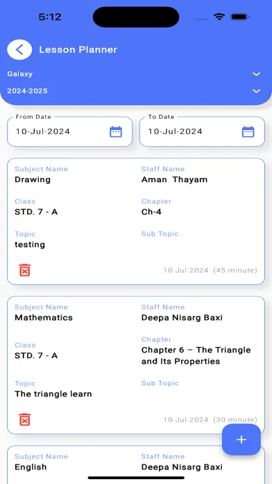 Tangkapan layar StudentMatrix Teachers App