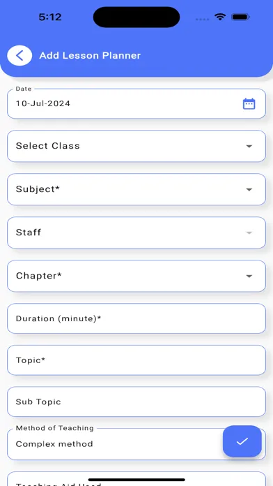 Tangkapan layar StudentMatrix Teachers App