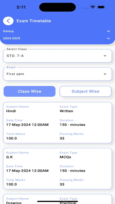 Tangkapan layar StudentMatrix Teachers App