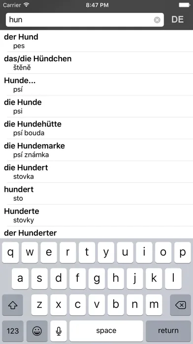 Czech-German offline dict. Ekran Görüntüleri