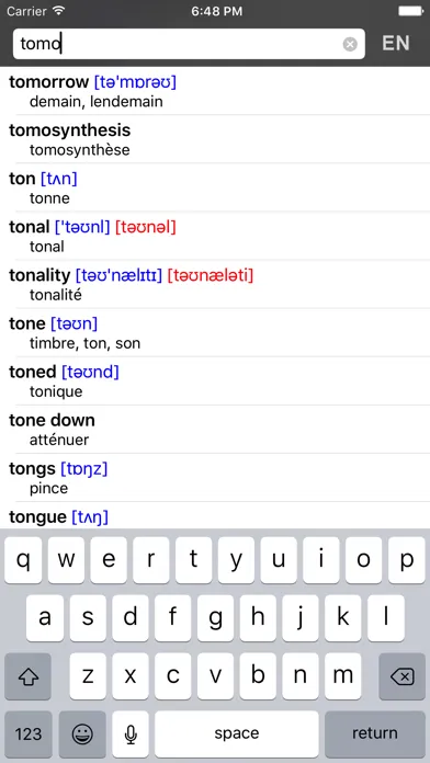 French-English dict. - DIC-o Screenshots
