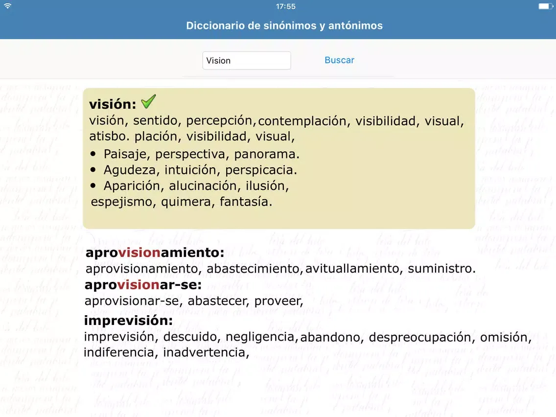Скриншоты Sinónimos y Antónimos iPad 