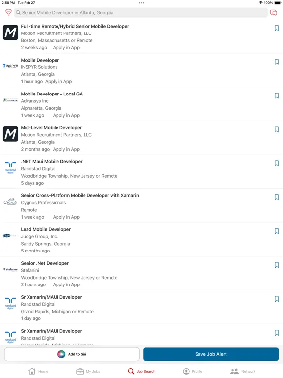 Dice Tech Careers iPad  スクリーンショット