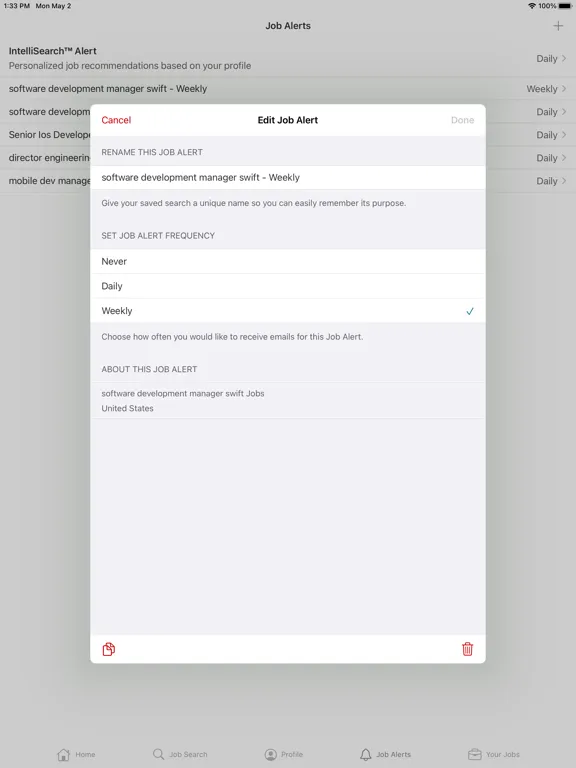 Dice Tech Careers iPad  スクリーンショット