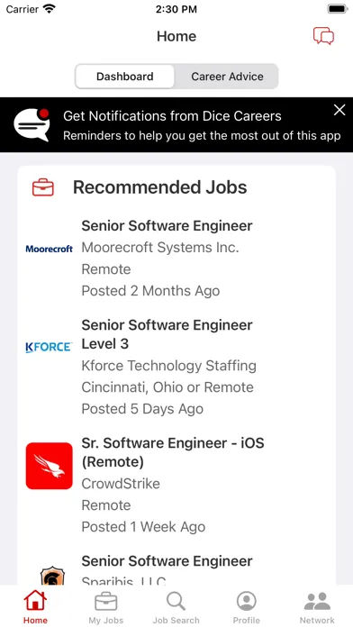 Dice Tech Careers スクリーンショット