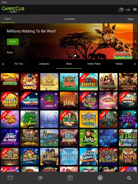 Gaming Club Online Casino iPad  স্ক্রিনশট