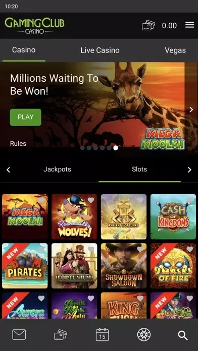 Gaming Club Online Casino স্ক্রিনশট