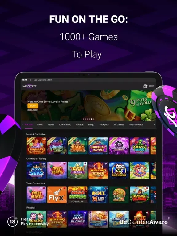 Jackpot City Online Casino iPad 應用截圖