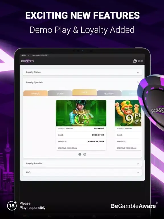 Jackpot City Online Casino iPad 應用截圖
