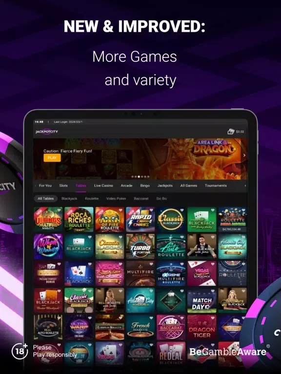Jackpot City Online Casino iPad 應用截圖