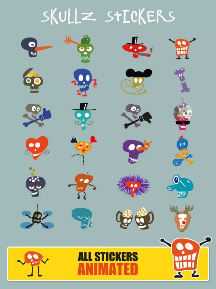 Capturas de tela do Skullz animated iPad 