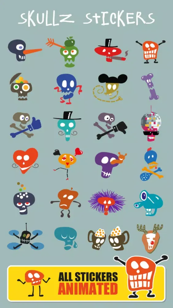 Capturas de tela do Skullz animated