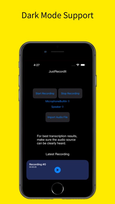 Tangkapan skrin Audio Recorder: Just Record It