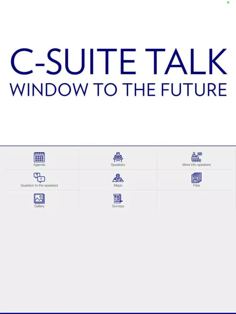 Capturas de tela do C-Suite Talk iPad 
