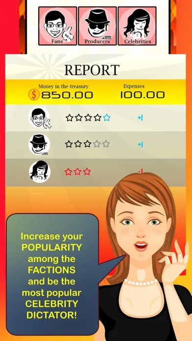 Ảnh chụp màn hình của Celebrity Dictator Story - a hollywood movie star word quiz & high school teen girl game