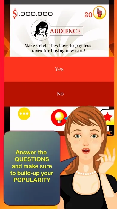 Ảnh chụp màn hình của Celebrity Dictator Story - a hollywood movie star word quiz & high school teen girl game