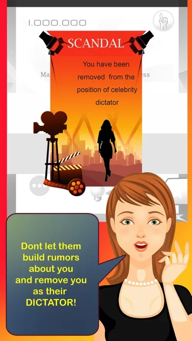 Ảnh chụp màn hình của Celebrity Dictator Story - a hollywood movie star word quiz & high school teen girl game