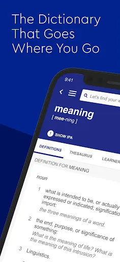 Captures d'écran de Dictionary.com: English Words
