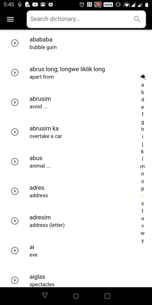 Tok Pisin Audio Dictionary应用截图