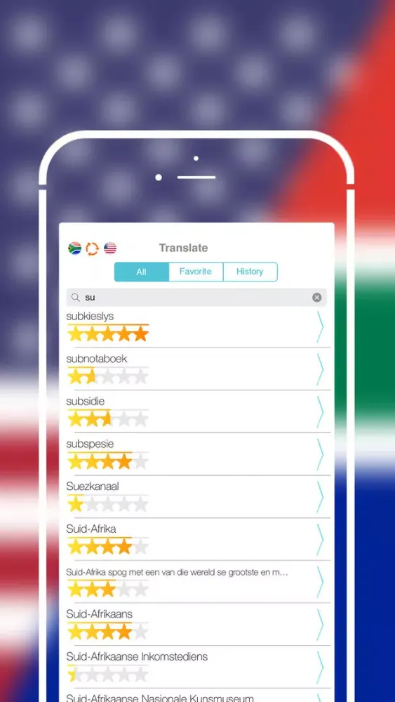 Ảnh chụp màn hình của Offline Afrikaans to English Language Dictionary