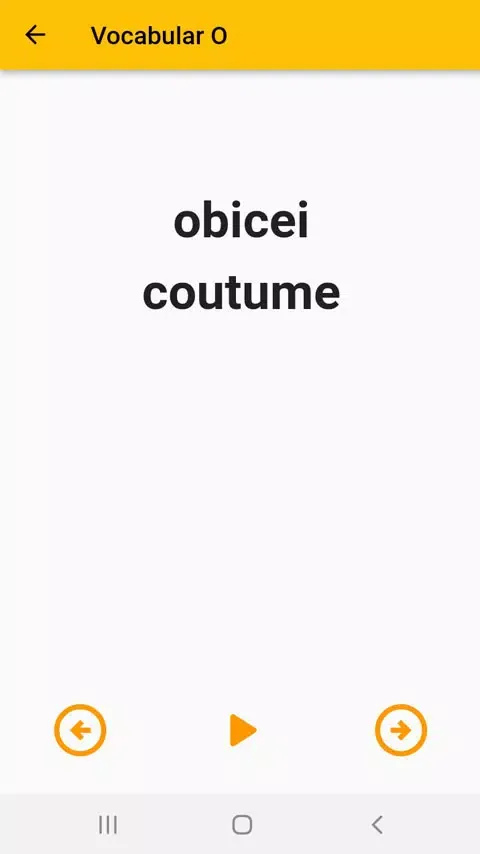 Ảnh chụp màn hình của Dictionar Roman Francez