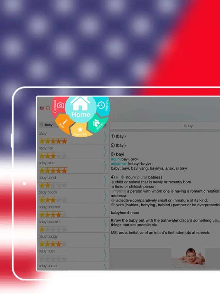 Capturas de pantalla de Offline Indonesian to English Language Dictionary, Translator - bahasa indonesia inggris kamus, terjemahan terbaik bagi penerjemah iPad 