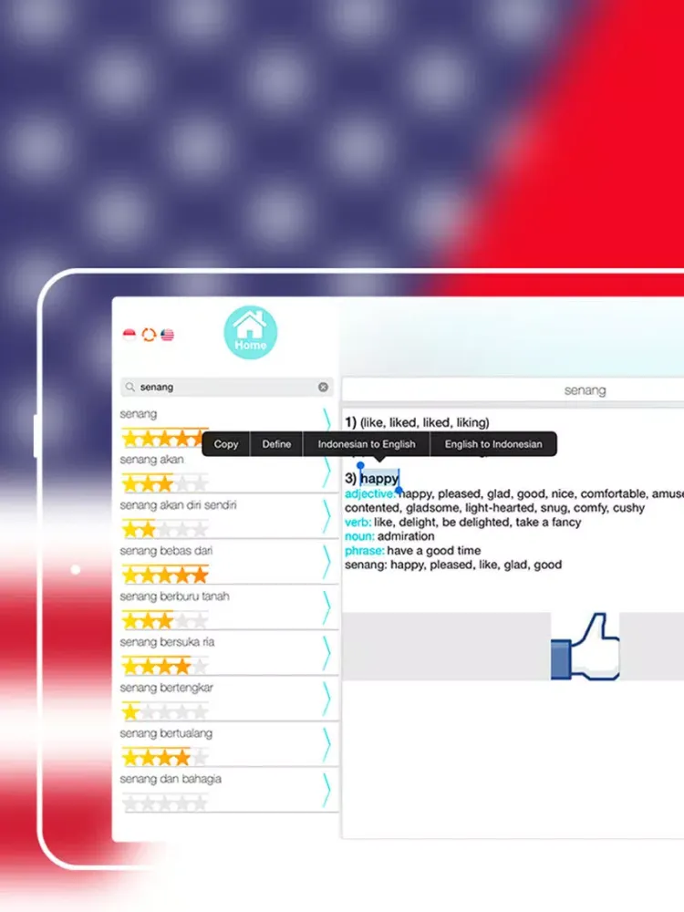 Capturas de pantalla de Offline Indonesian to English Language Dictionary, Translator - bahasa indonesia inggris kamus, terjemahan terbaik bagi penerjemah iPad 