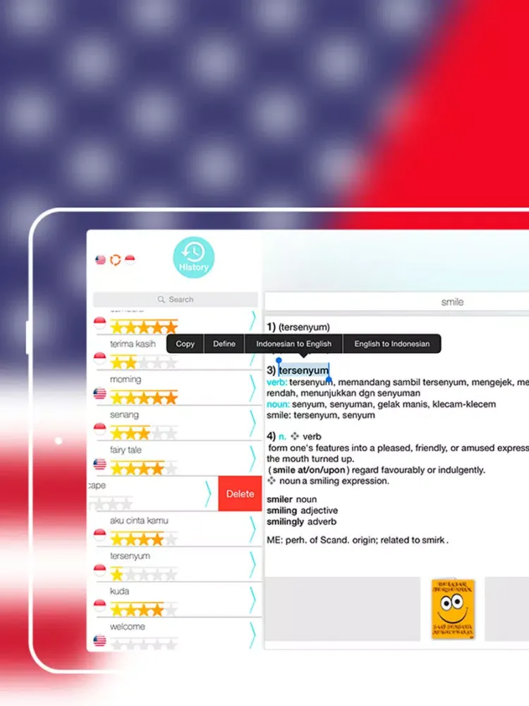 Capturas de pantalla de Offline Indonesian to English Language Dictionary, Translator - bahasa indonesia inggris kamus, terjemahan terbaik bagi penerjemah iPad 