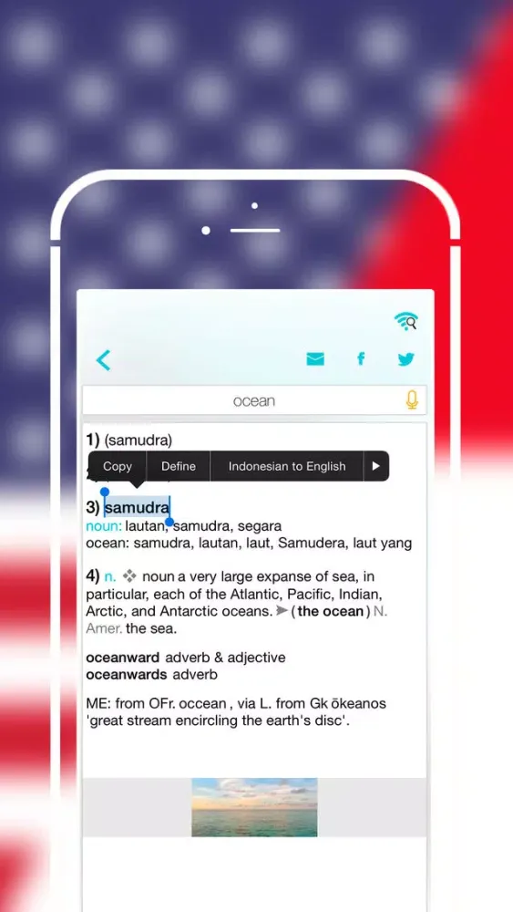 Capturas de pantalla de Offline Indonesian to English Language Dictionary, Translator - bahasa indonesia inggris kamus, terjemahan terbaik bagi penerjemah