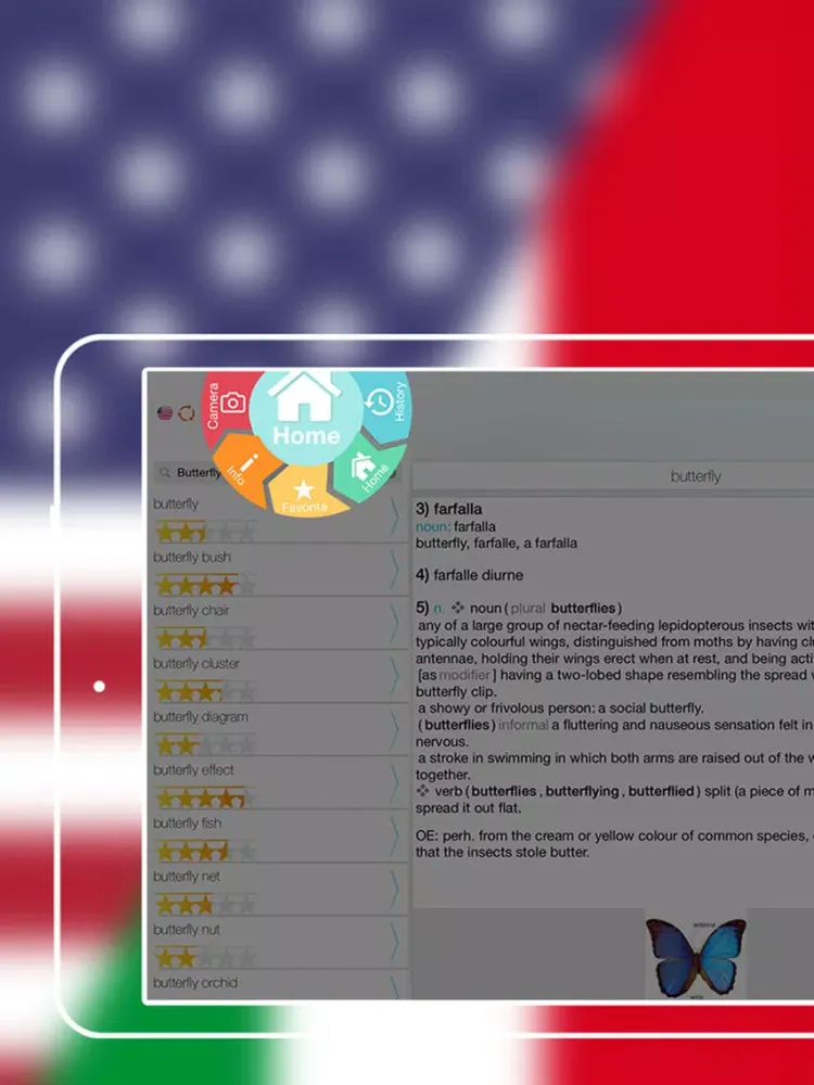 تصاویر Offline Italian to English Language Dictionary iPad 