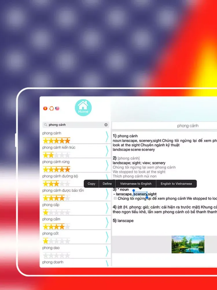 Offline Vietnamese to English Language Dictionary, translator / Việt sang tiếng Anh từ điển iPad Screenshots