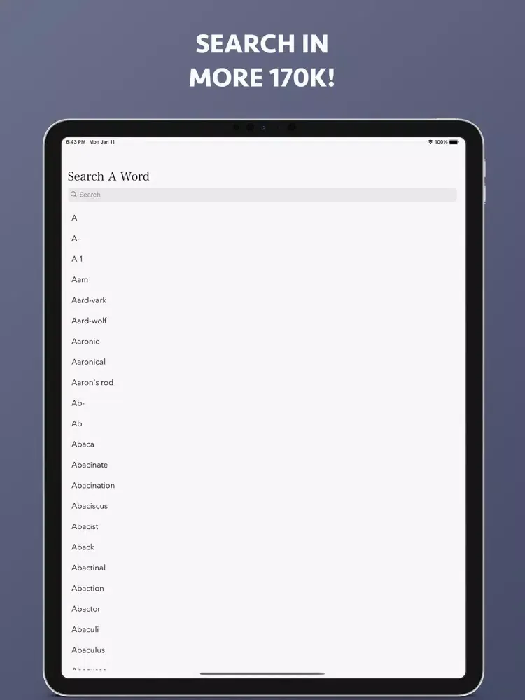 Скриншоты DictLight English iPad 