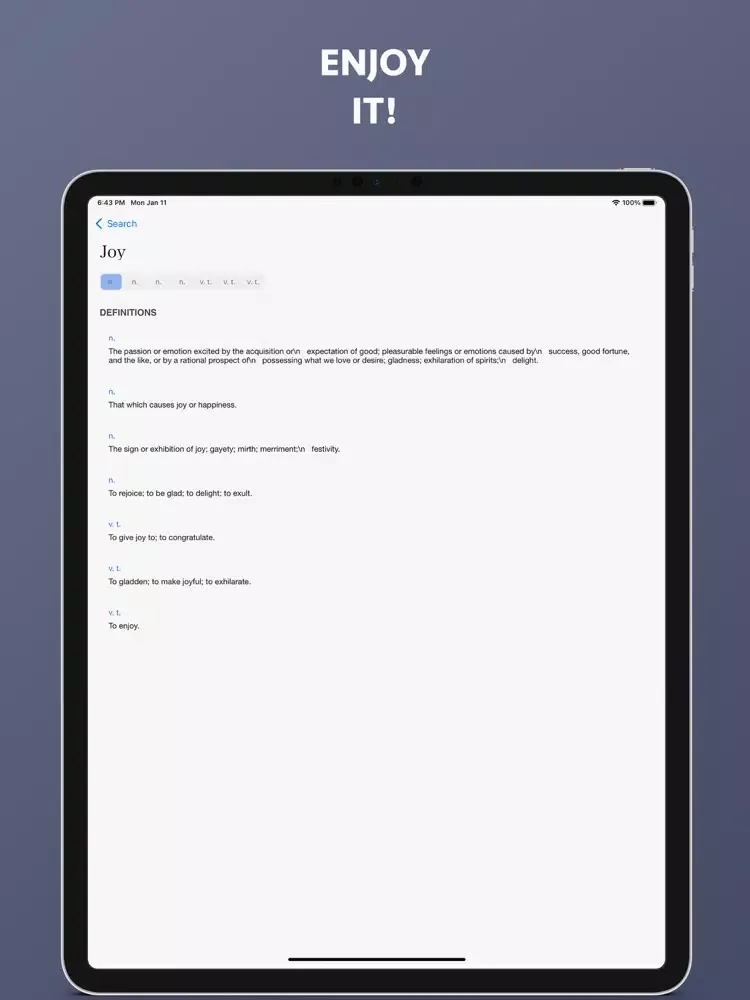 Скриншоты DictLight English iPad 