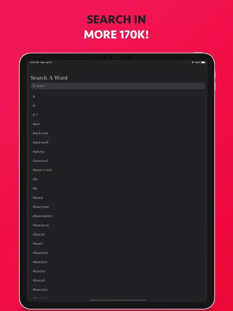 Скриншоты DictLight English iPad 