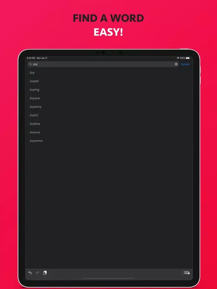 Скриншоты DictLight English iPad 