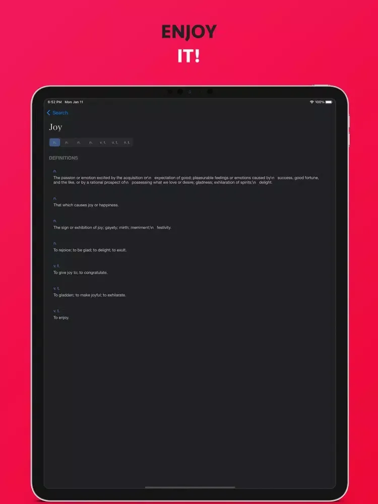 Скриншоты DictLight English iPad 