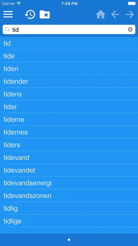 Danish French dictionary سکرین شاٹس
