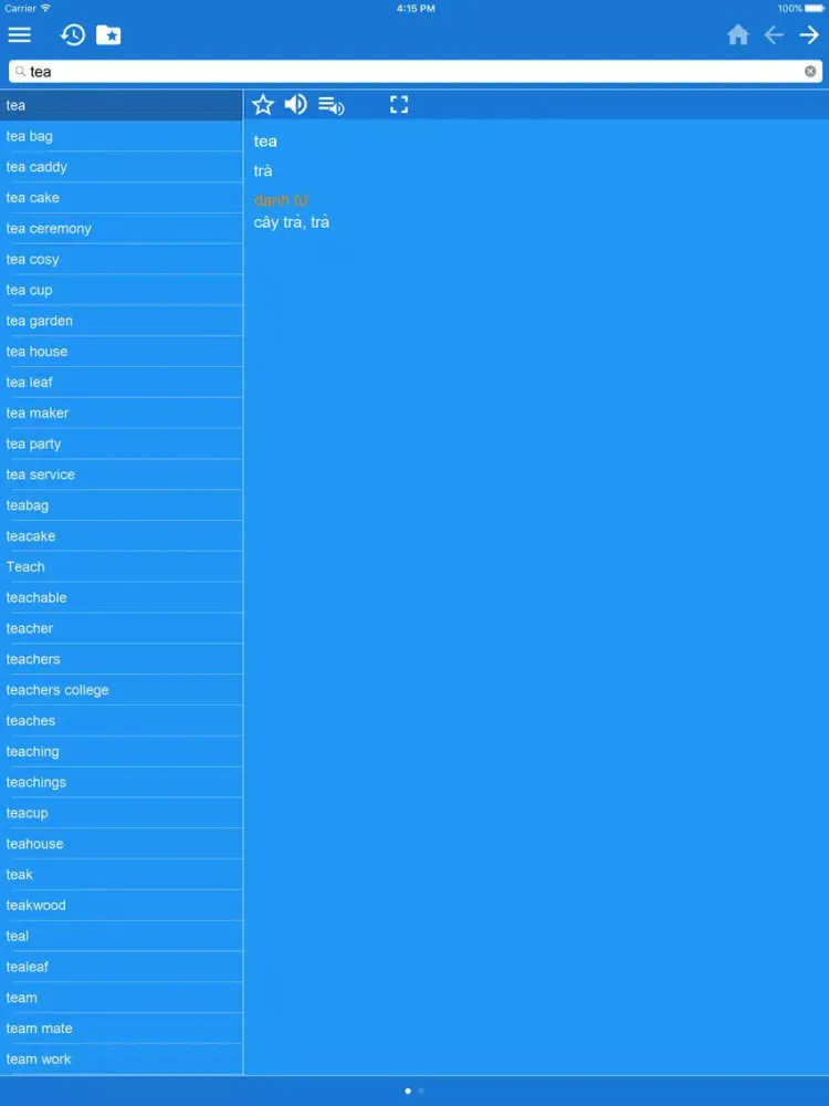 Capturas de pantalla de Vietnamese-English dictionary iPad 