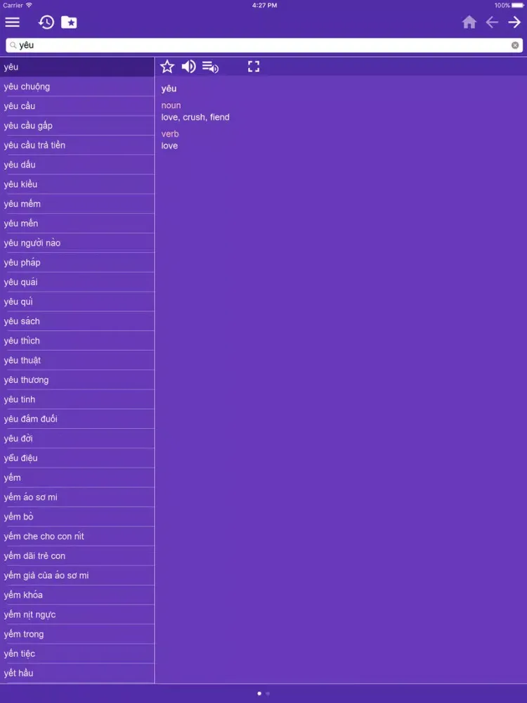 Capturas de pantalla de Vietnamese-English dictionary iPad 