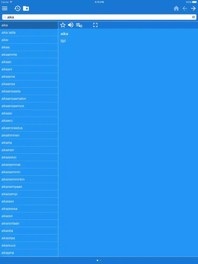 Finnish Dutch dictionary iPad 应用截图