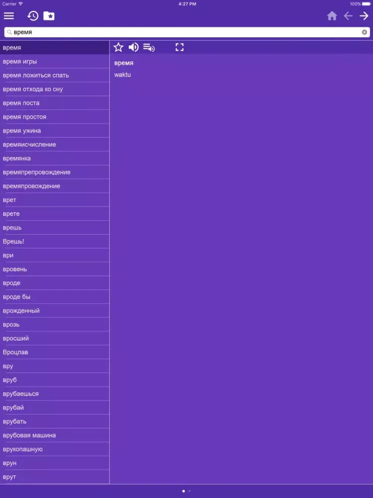 Indonesian Russian dictionary iPad  স্ক্রিনশট