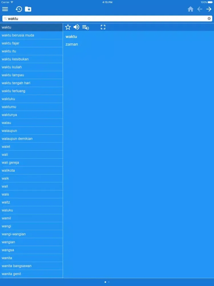 Indonesian Turkish dictionary iPad  Ekran Görüntüleri