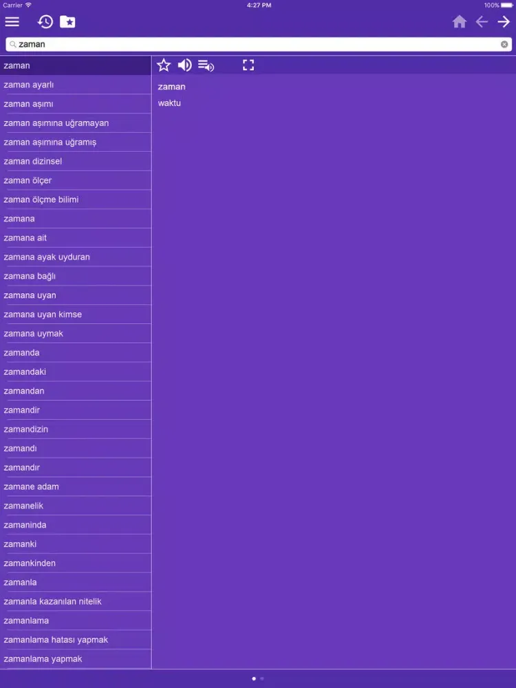 Indonesian Turkish dictionary iPad  Ekran Görüntüleri