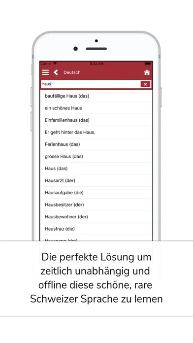 Screenshot di Wortsammlung Sursilvan