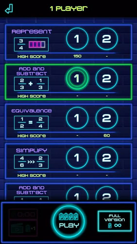 Capturas de pantalla de Fraction Challenge: Math games